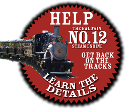 Help the baldwin NO.12 steam engine get back on the tracks.